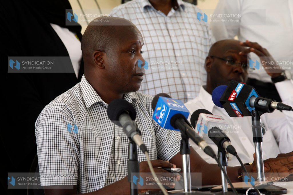 Mr. Francis Thoya addressing the National Authority for the Campaign Against Drug Abuse (NACADA) stakeholders