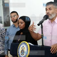 Addressing the press on the ongoing Nurses Strike