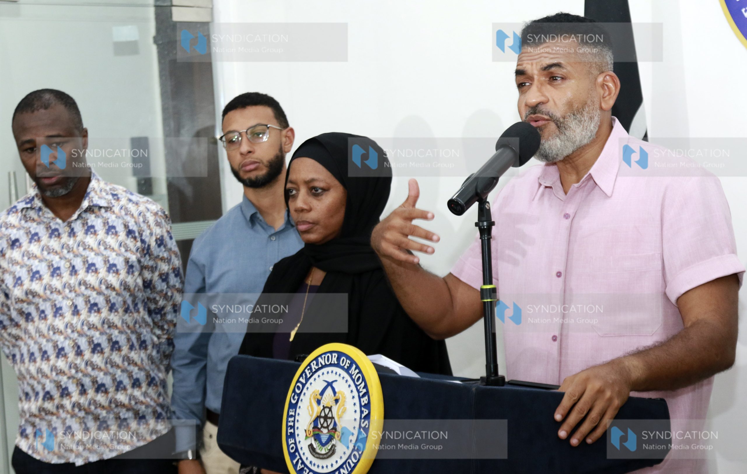 Addressing the press on the ongoing Nurses Strike