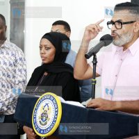 Addressing the press on the ongoing Nurses Strike