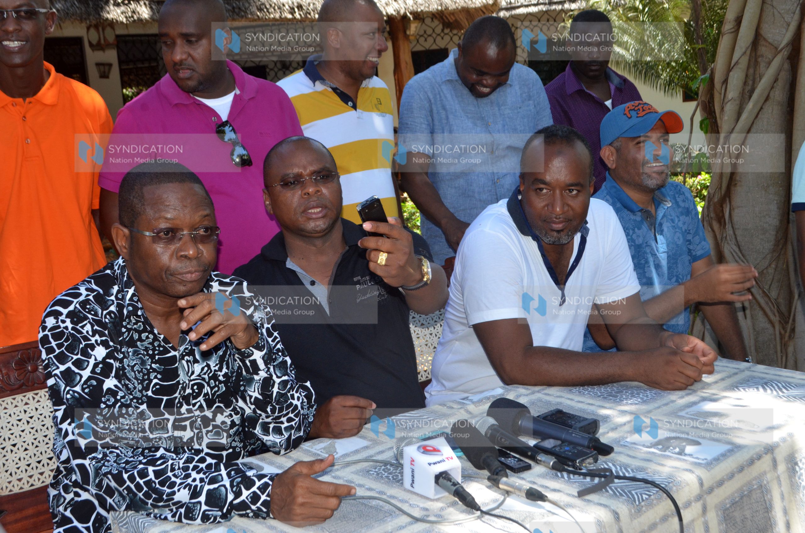 A press conference at the ODM Secretariat in Malindi