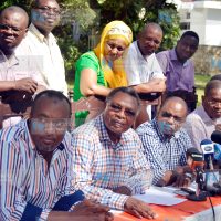 A press briefing at Nyali International Hotel in Mombasa