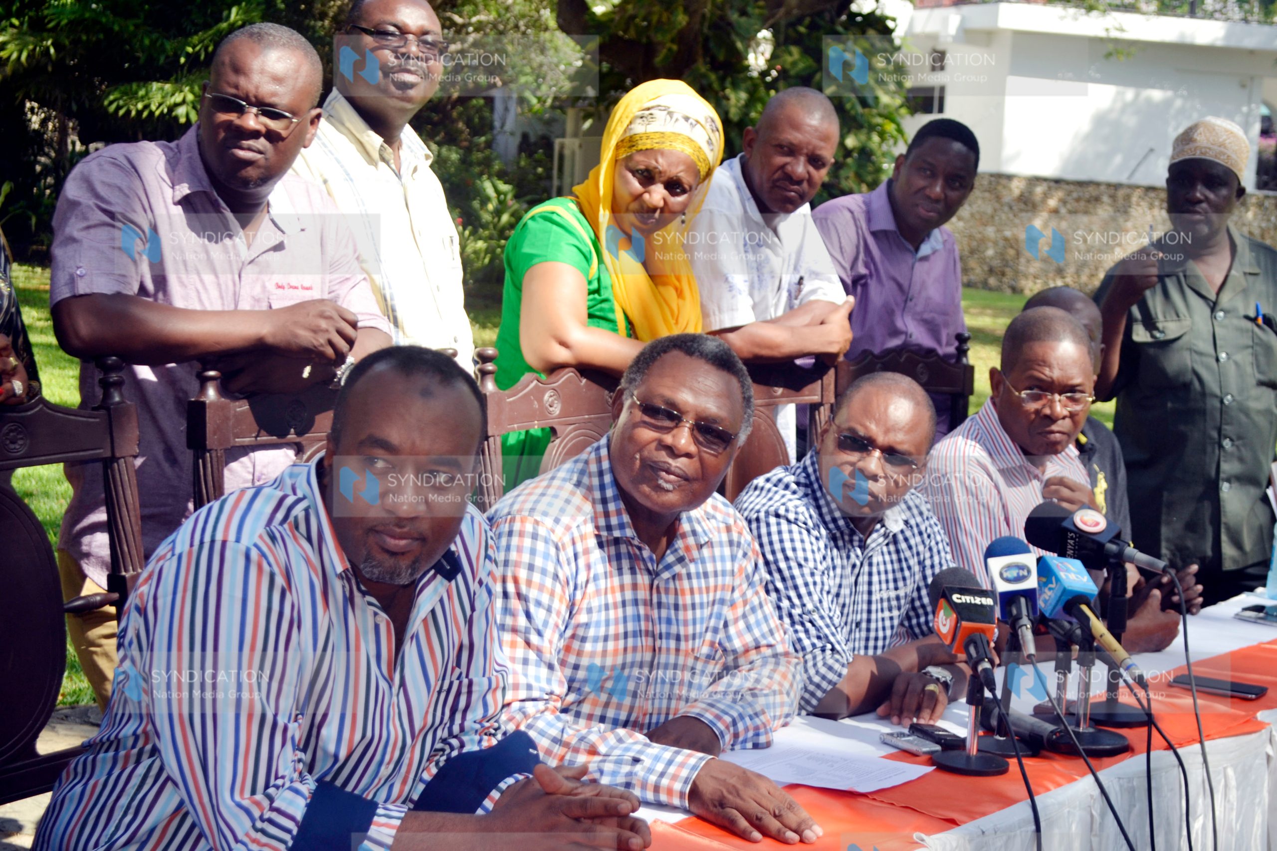 A press briefing at Nyali International Hotel in Mombasa