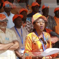 ODM Acting Secretary General Catherine Omanyo addressing during a Media briefing