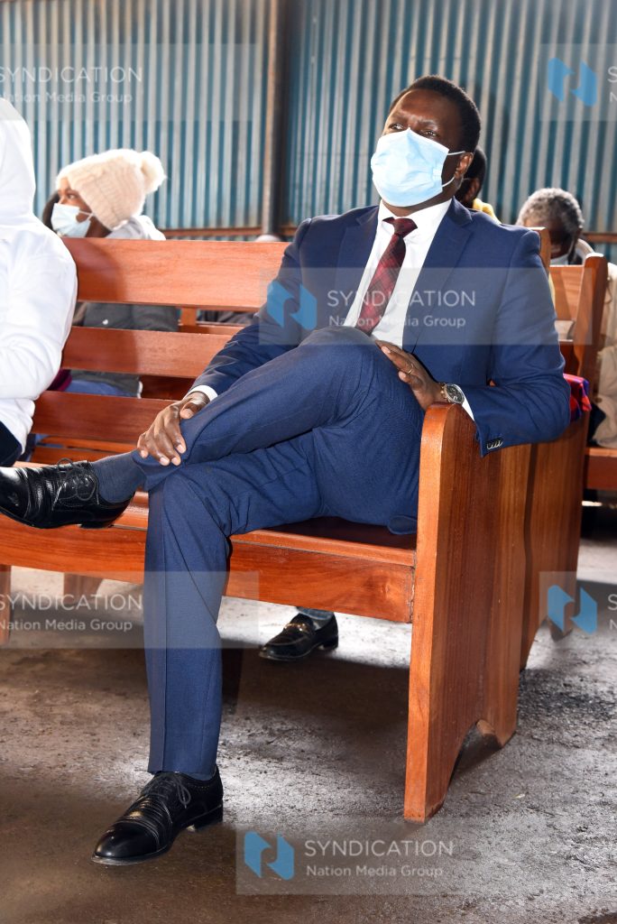 Tharaka Nithi Governor Onesmus Muthomi Njuki at Milimani Anti-Corruption Court