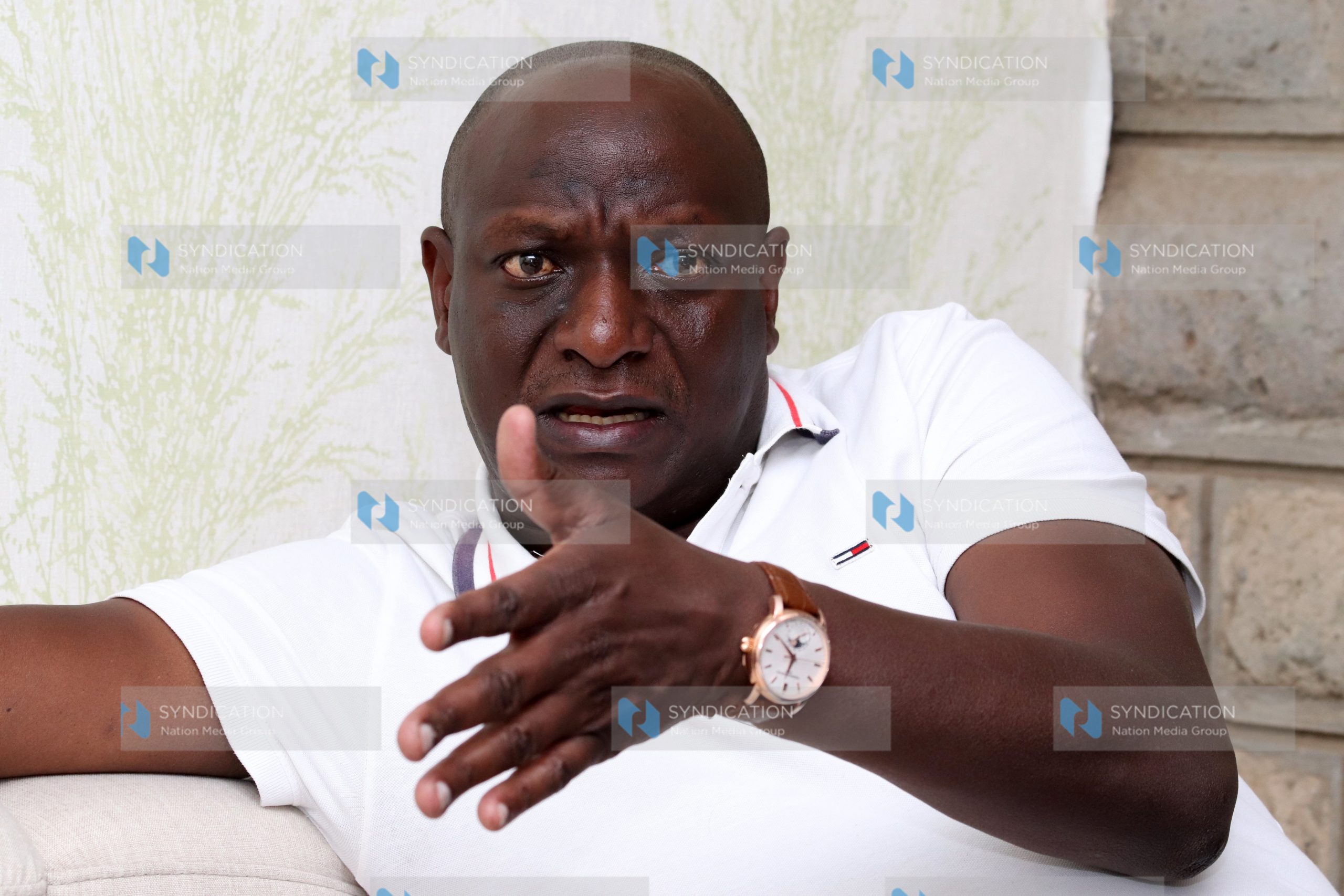 Former Devolution Cabinet Secretary Charles Keter during the interview