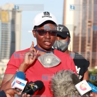 Nairobi County Speaker Beatrice Elachi addresses the media