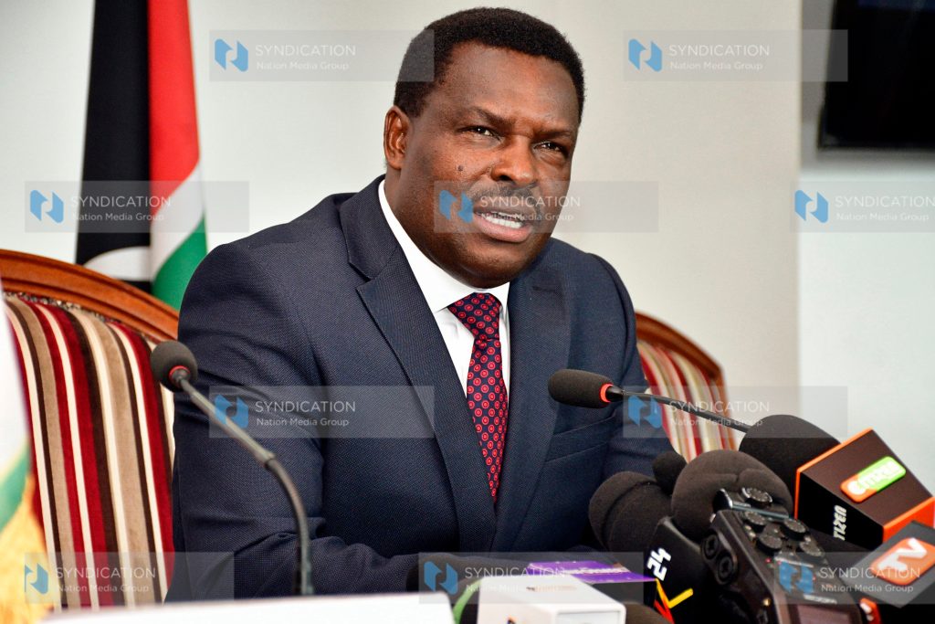 Tharaka Nithi County Governor Muthomi Njuki briefs media after a Council of Governors (CoG) council meeting