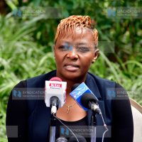 South B MCA and County Assembly Minority Leader Waithera Chege briefs media