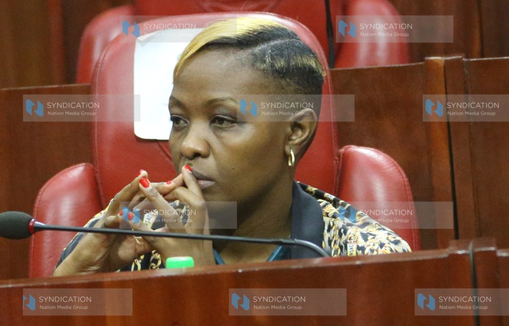 South B MCA Waithera Chege when Nairobi Deputy Governor nominee Paul Mutunga