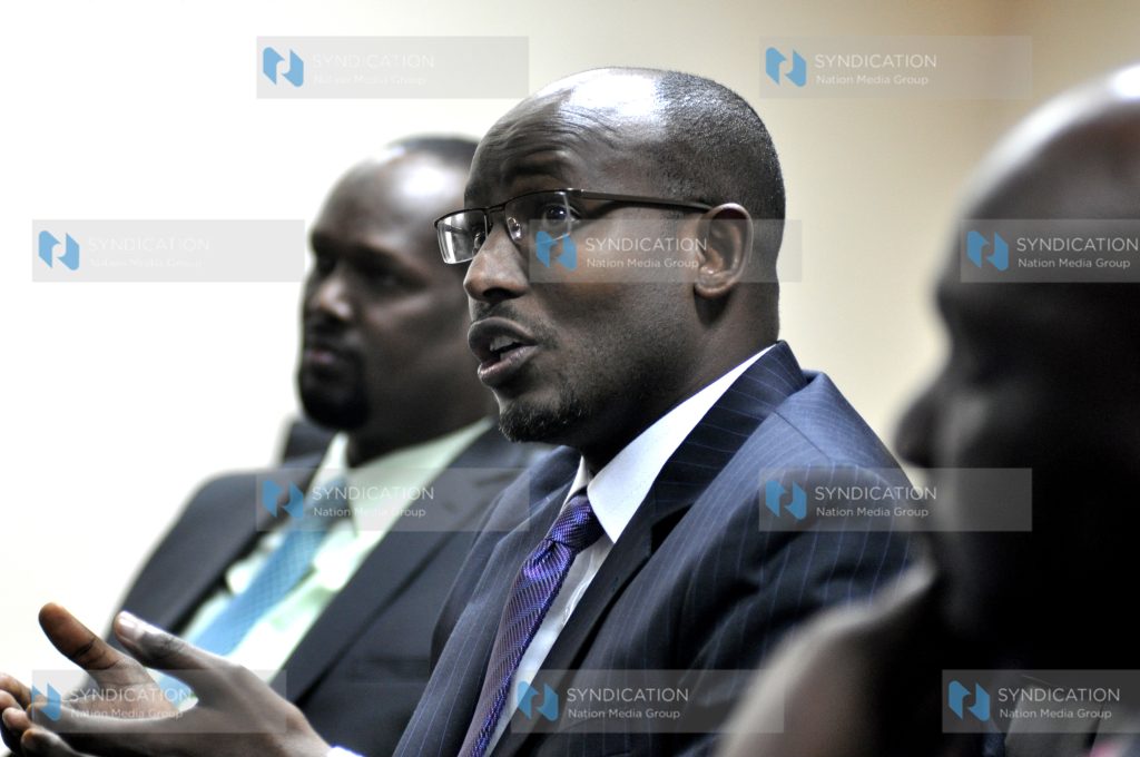 A press briefing in Nairobi