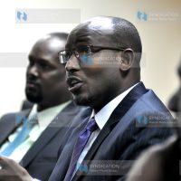 A press briefing in Nairobi