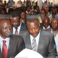 Deputy President William Ruto (left), former Deputy Prime Minister Musalia Mudavadi, former Lugari MP Cyrus Jirongo