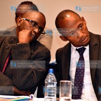 The National Assembly Departmental Committee on Energy Chairperson Hon. Vincent Musyoka Musau with Vice Chairperson Hon. Lemanken Aramat