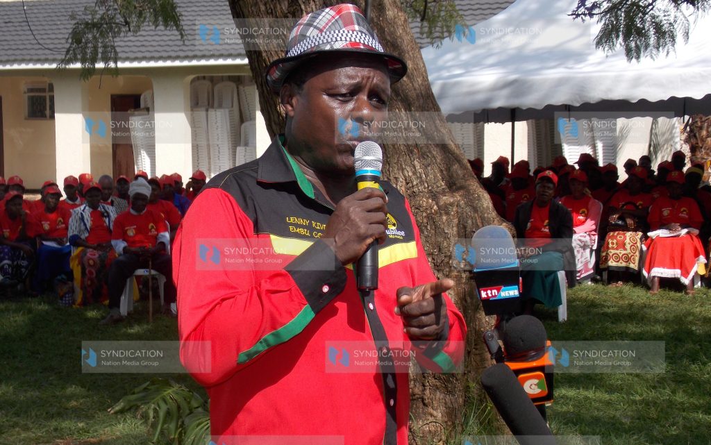 Embu Senator Lenny Kivuti, who was aspiring for the Embu gubernatorial seat