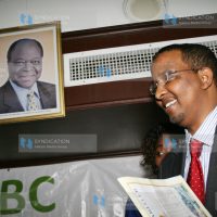 IEBC Chairman Ahmed Issack Hassan shortly after addressing participants