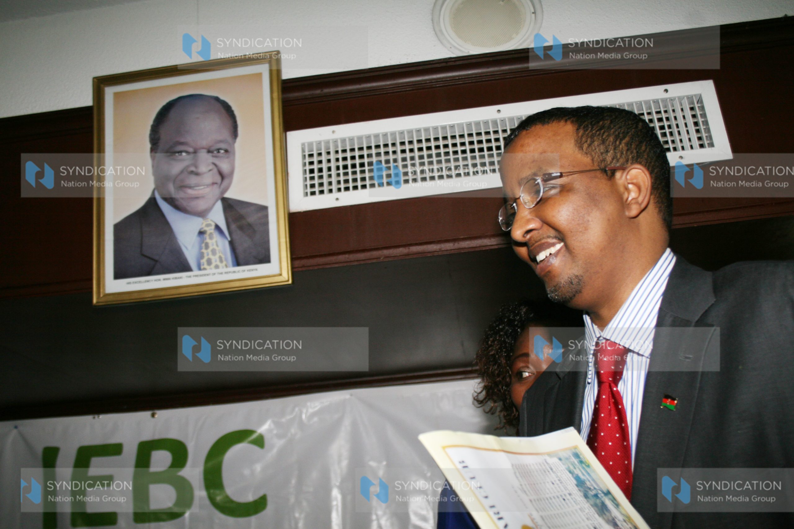 IEBC Chairman Ahmed Issack Hassan shortly after addressing participants