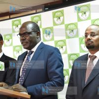 IEBC Chairman Wafula Chebukati with commissioners