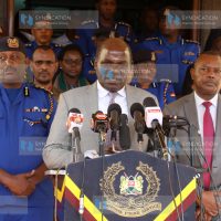 Addressing journalist outside Jogoo House