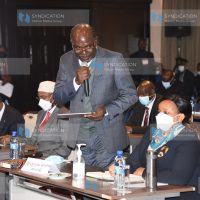 IEBC Chairman Wafula Chebukati addressing Presidential candidates and their agents