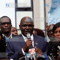 IEBC Chairman Wafula Chebukati leading IEBC Commissioners