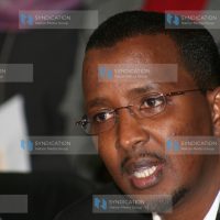 IIEC chairman Mr. Ahmed Issack Hassan , during a press conference