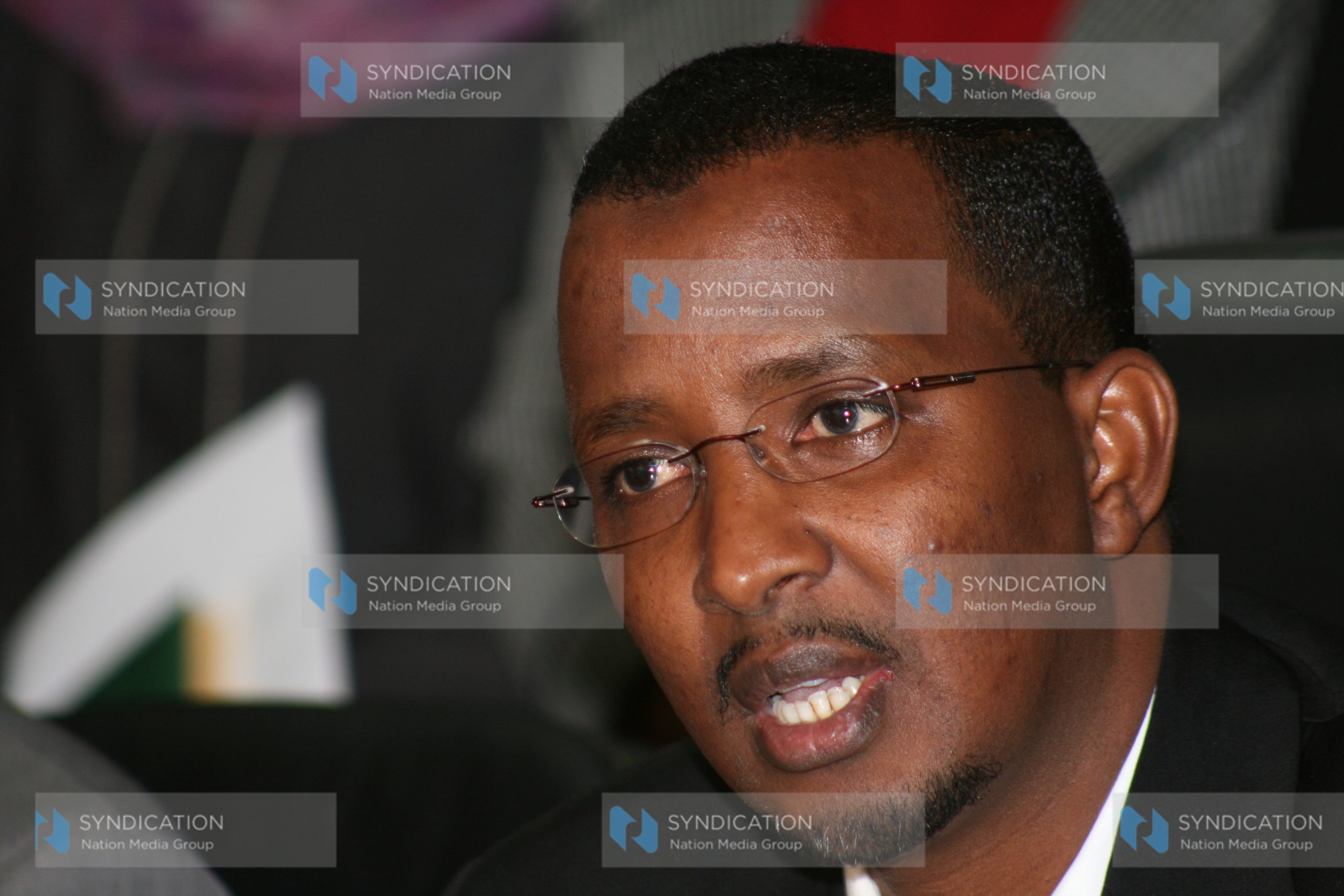 IIEC chairman Mr. Ahmed Issack Hassan , during a press conference