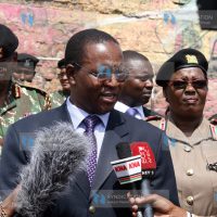 Interior Principal Secretary Karanja Kibicho with administrative officers