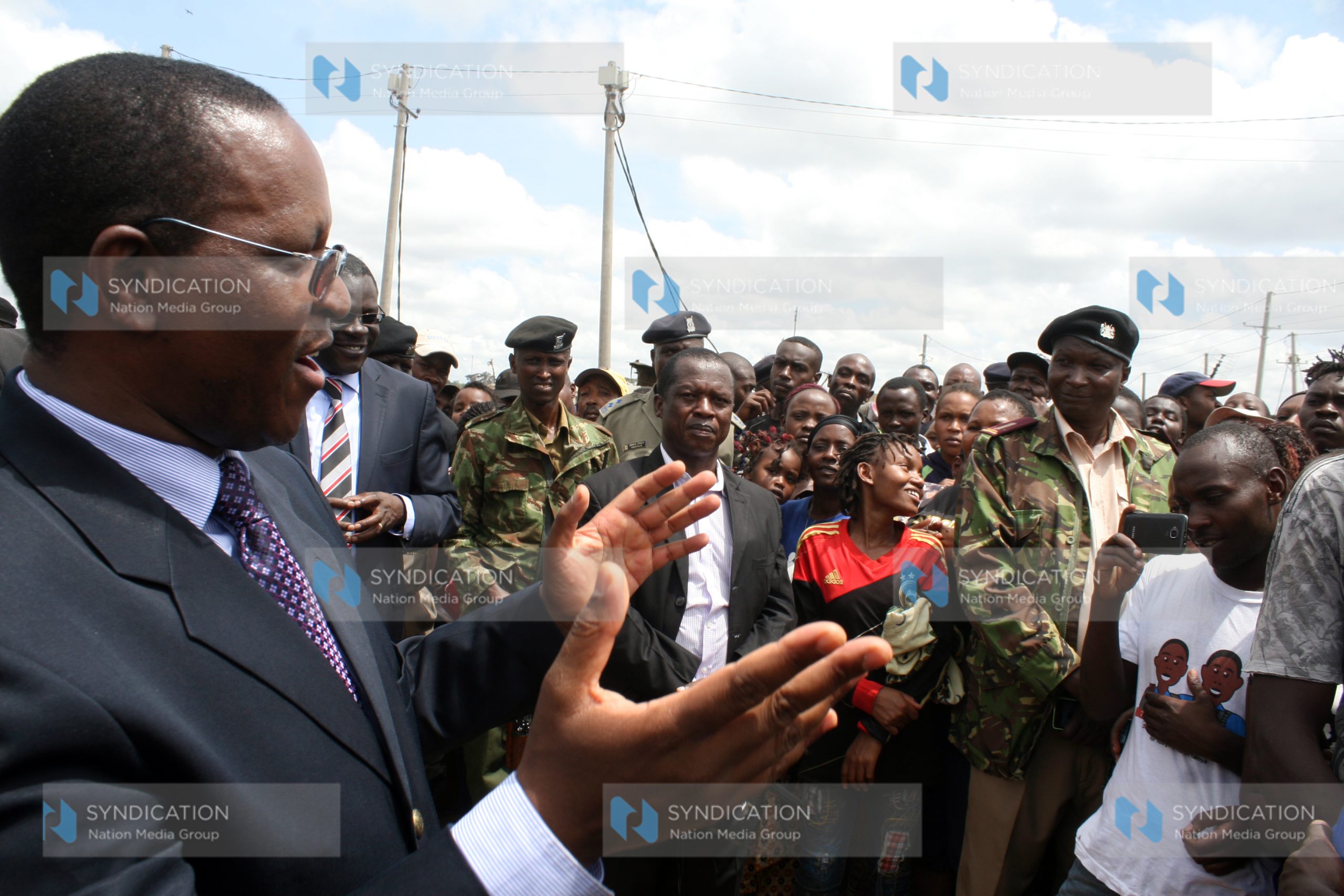 Interior Principal Secretary Karanja Kibicho with administrative officers