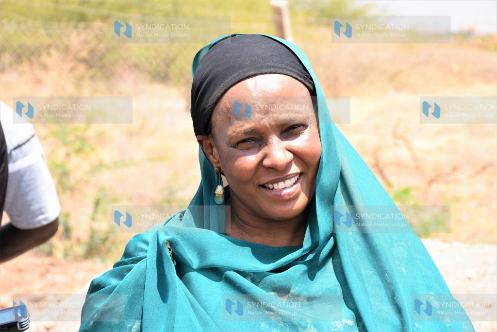 Isiolo Senator Fatuma Dullo addresses journalists in Isiolo town