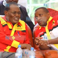 Kisii County senator and governorship aspirant Chris Obure with nominated senator Hosea Ochwang’i