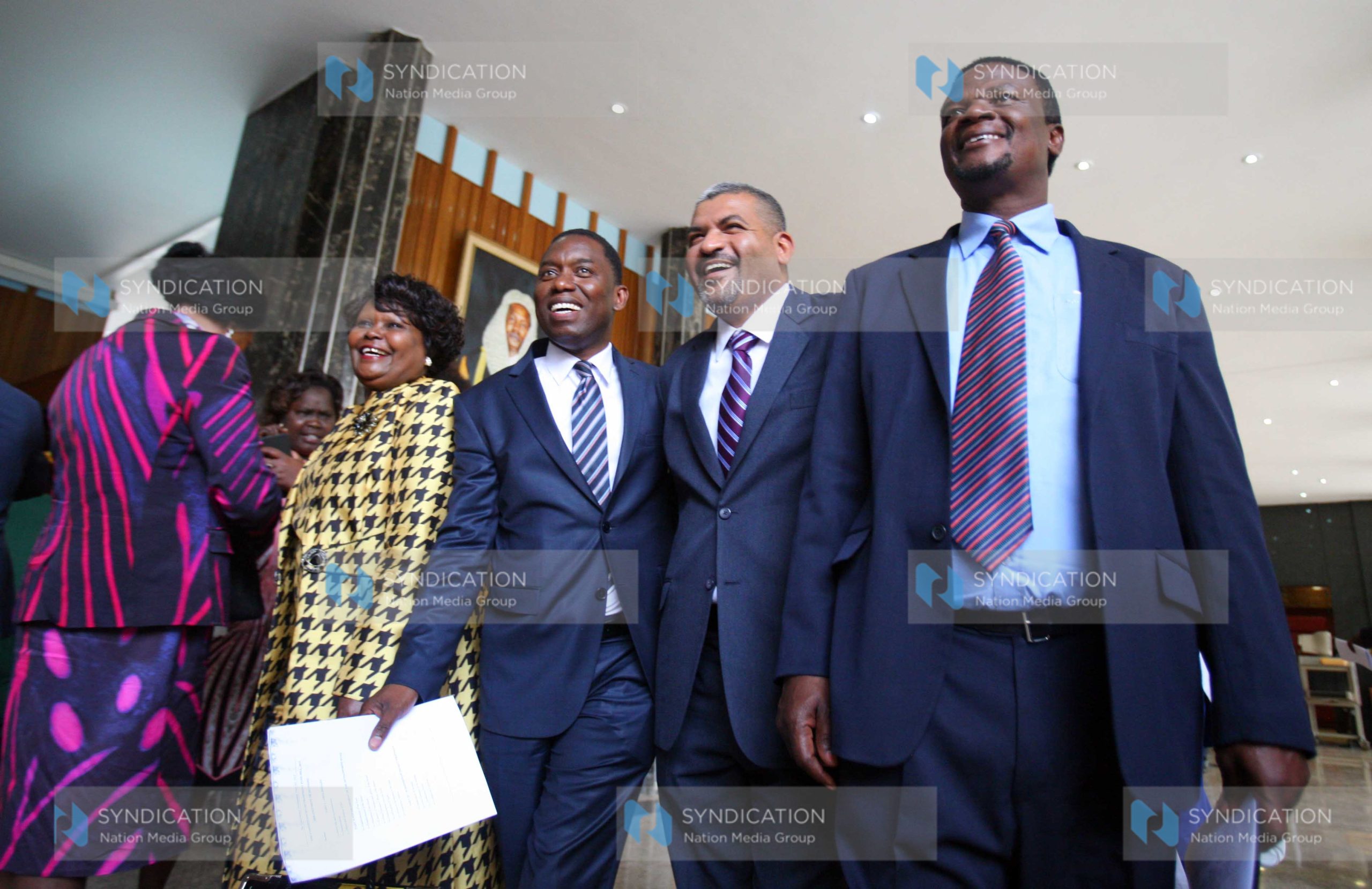 Sirisia MP John Waluke, Mvita MP Abdulswamad Shariff Nasir, Malindi MP Dan Kazungu and Tharaka Nithi Women Representative Beatrice Nkatha