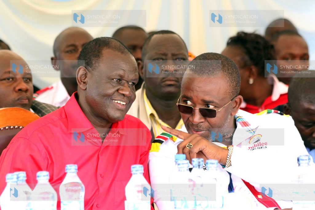 Meru Senator Kiraitu Murungi and Igembe South MP Mithika Linturi