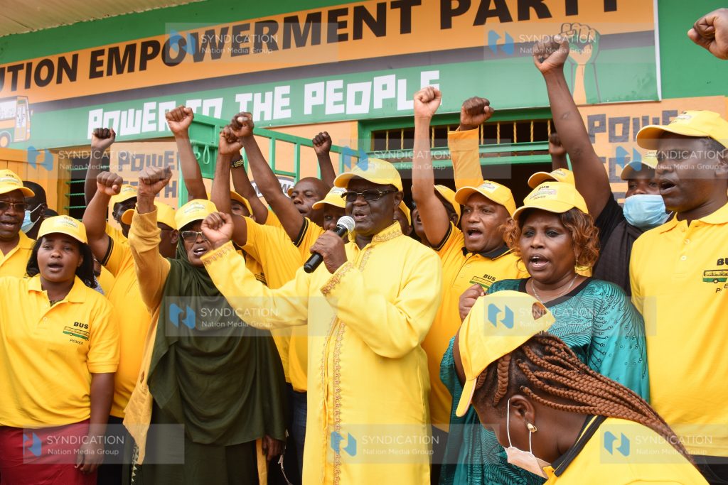 Devolution Empowerment Party Chairperson Lenny Kivuti and Meru Governor Kiraitu Murungi