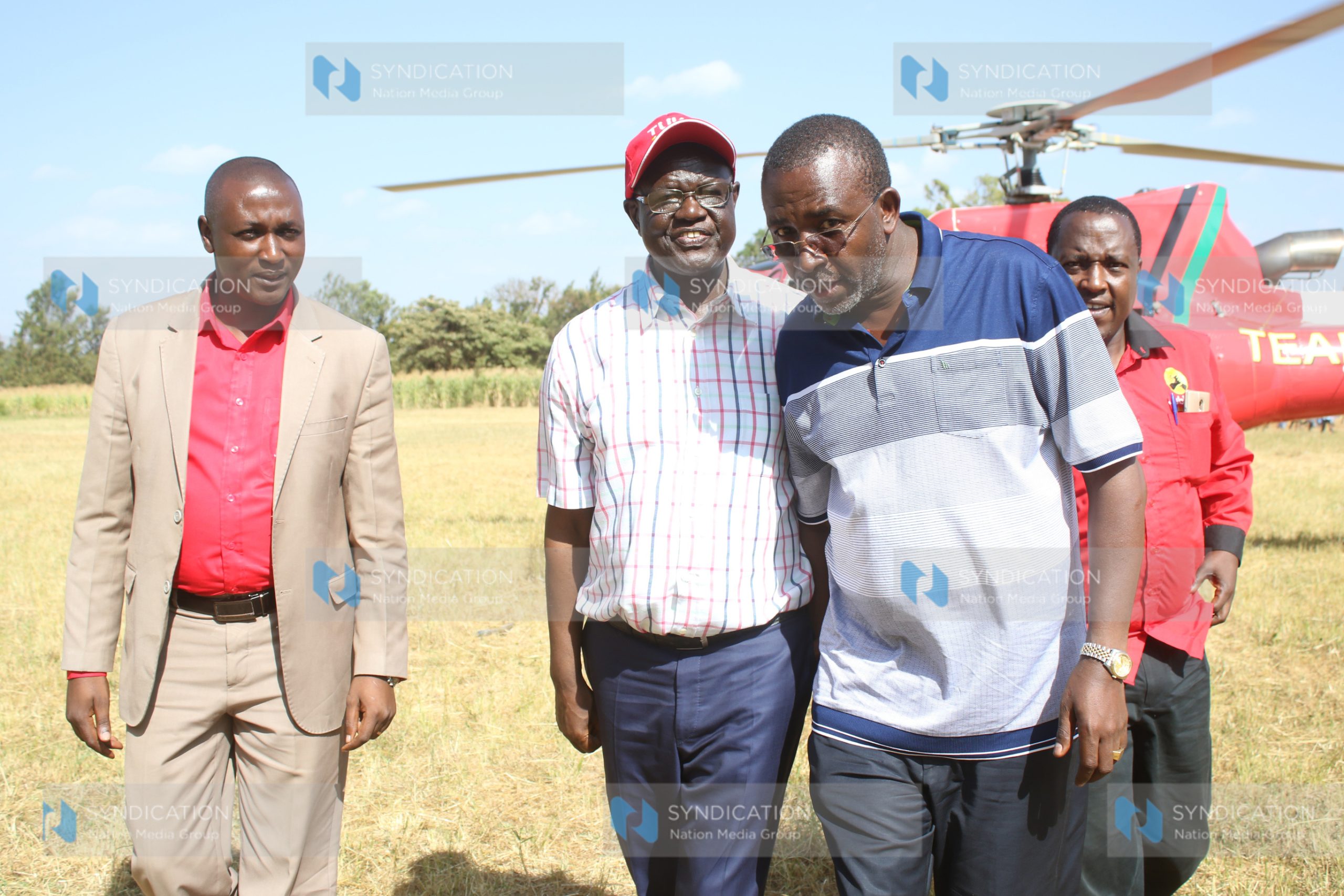 Meru Senator Kiraitu Murungi, Igembe South MP Mithika Linturi, and Meru Assembly Deputy Speaker Gideon Kimathi