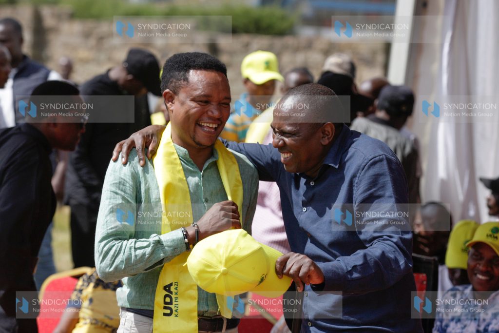Molo MP Kuria Kimani with Majority Leader Kimani Ichung'wah