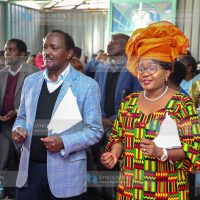 Wiper leader Kalonzo Musyoka and Kibwezi East member of Parliament Jessica Mbalu
