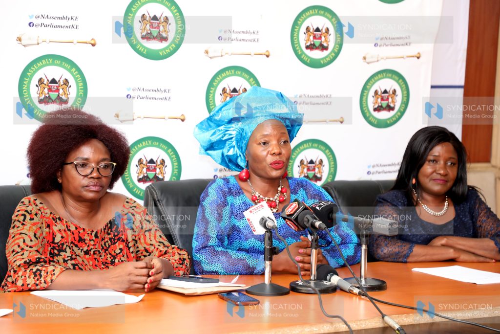 Vihiga County Women Rep Beatrice Adagala, Busia Woman Rep Catherine Omanyo and Nominated Senator Beth Syengo