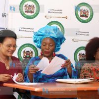 Narok County Women Representative Rebecca Tonkei, Busia Woman Representative Catherine Omanyo and Vihiga County Women Representative Beatrice Adagala