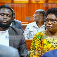 Embattled Meru County Governor Kawira Mwangaza flanked by her husband Murega Baichu