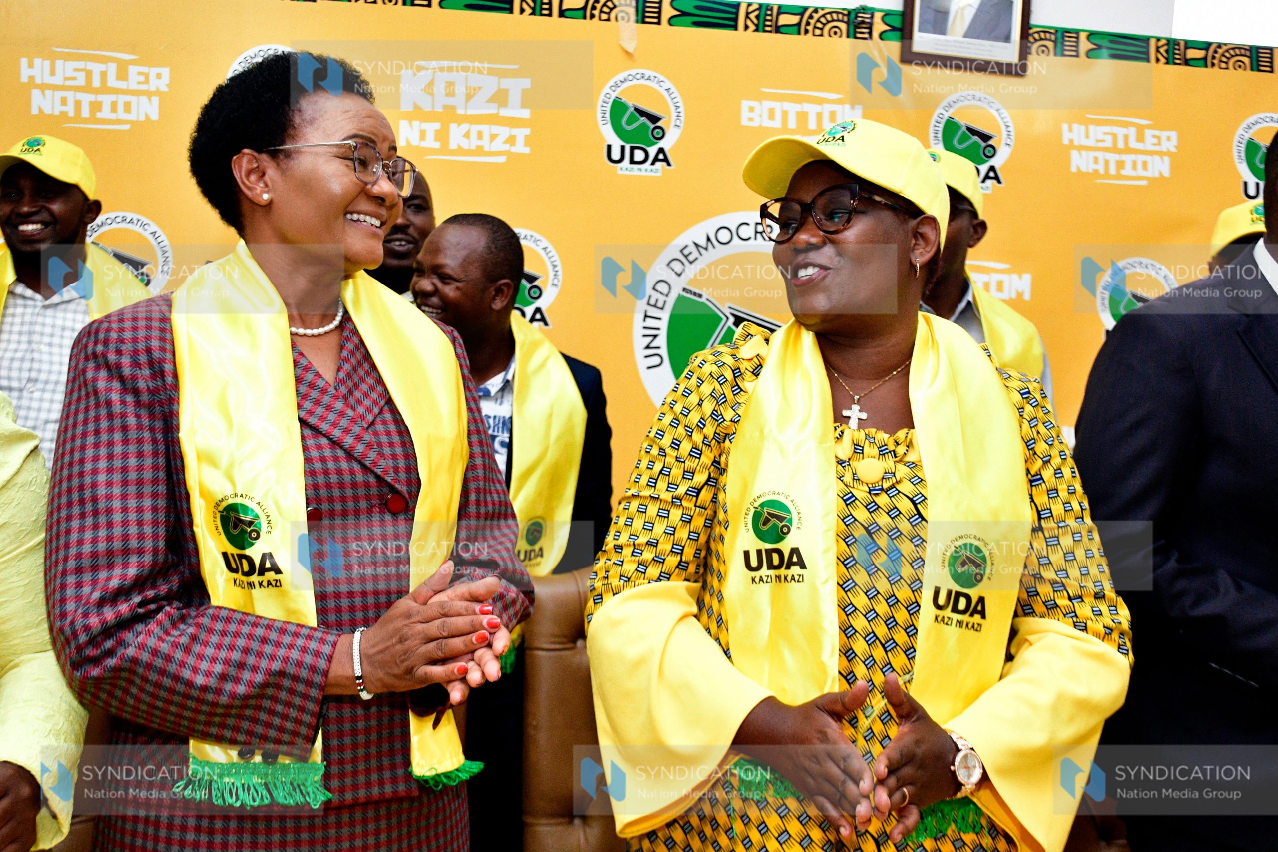 Meru County Governor Kawira Mwangaza and Narok County Women Representative Rebecca Tonkei