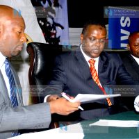 Samsung Electronics East Africa Chief Operating Officer Robert Ngeru and Cabinet Secretary for Sports, Arts & Culture Dr. Hassan Wario