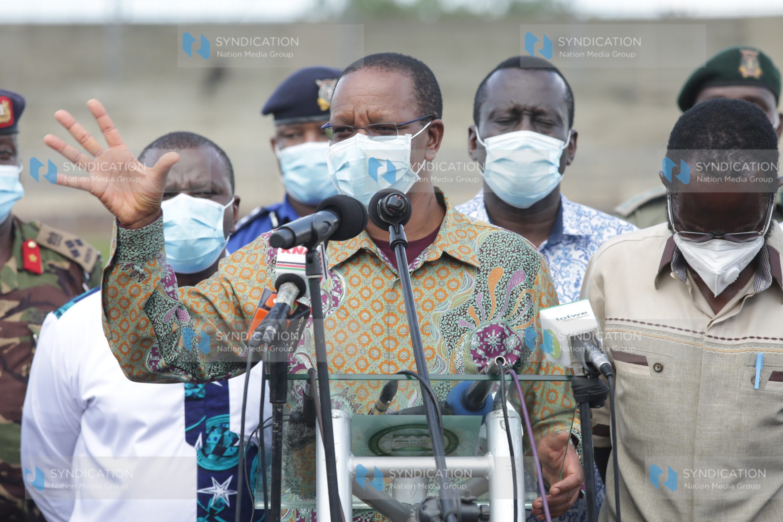PS Internal Security Karanja Kibicho leads members of the National Celebrations Committee