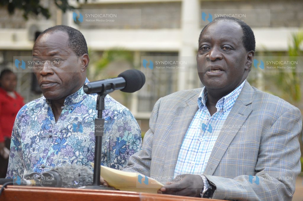 Vihiga Governor Wilber Ottichilo and his Deputy Patrick Saisi