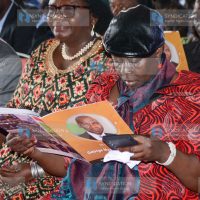 Ruth Odinga during the burial service of the late George Oduor