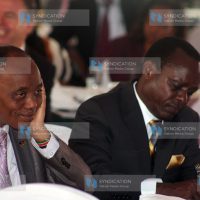 Chief of Staff and Head of Public Service Joseph Kinyua with Embu Senator Lenny Kivuti