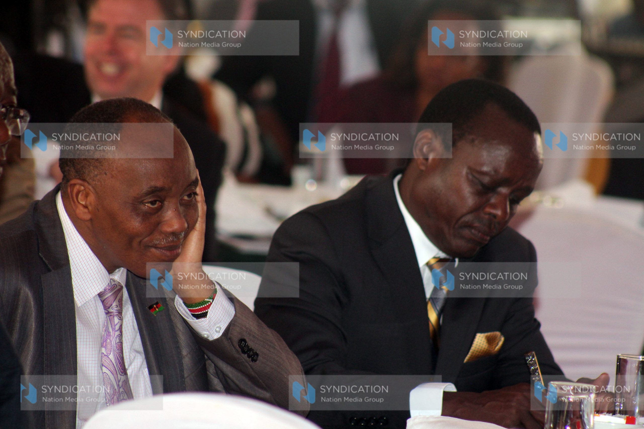 Chief of Staff and Head of Public Service Joseph Kinyua with Embu Senator Lenny Kivuti