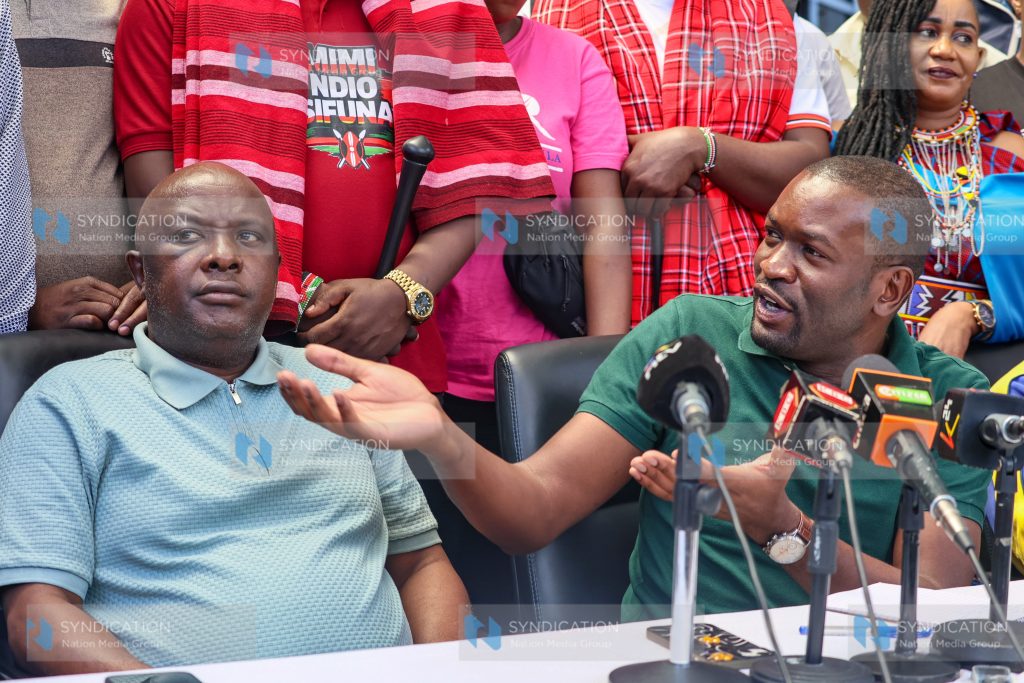 Vihiga Senator Godfrey Osotsi and Nairobi Senator Edwin Sifuna