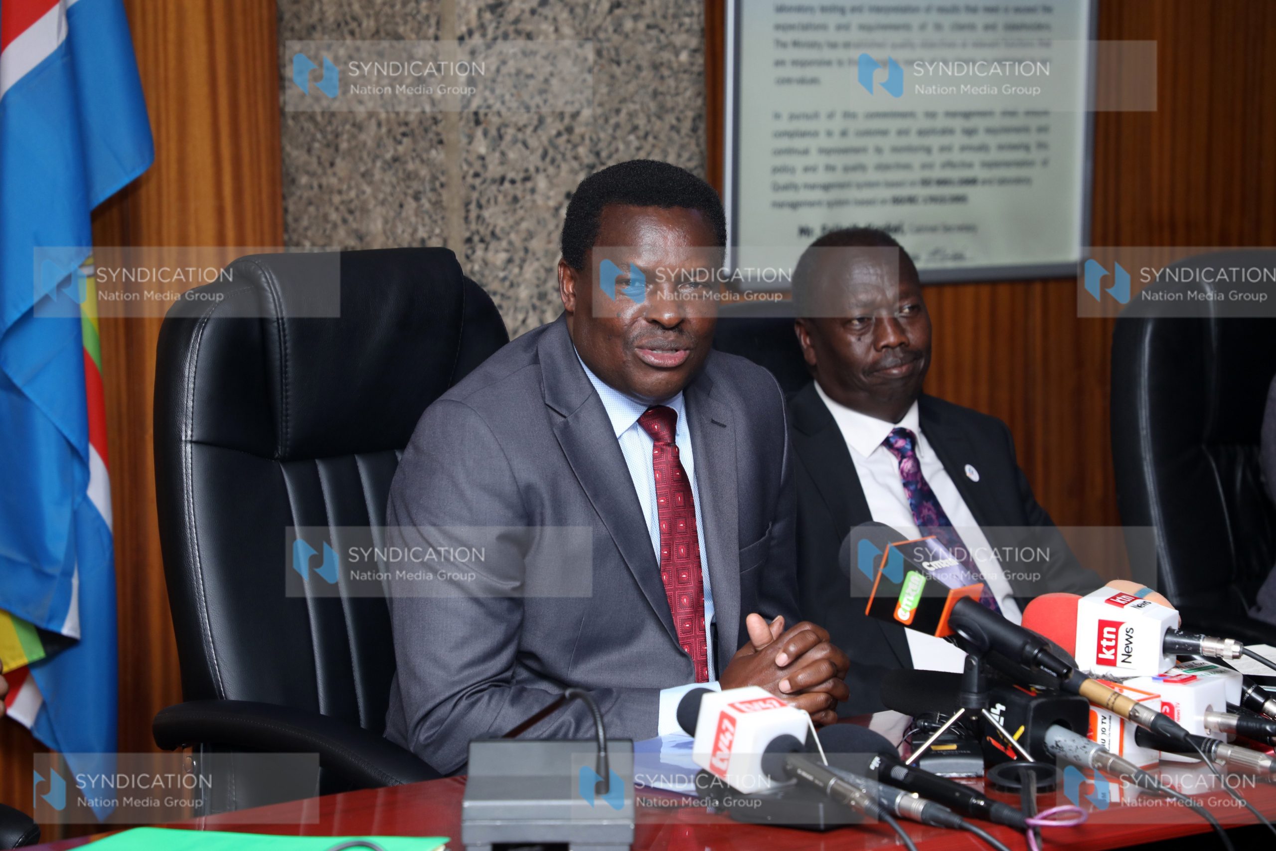 Tharaka Nithi Governor Muthomi Njuki and Baringo County Governor Benjamin Cheboi