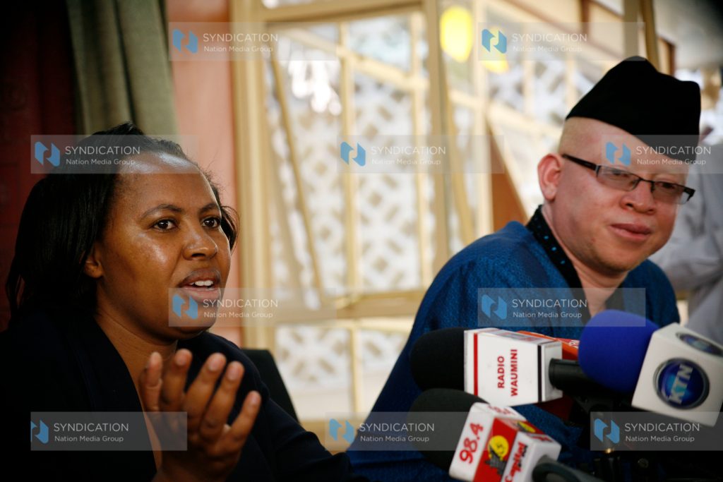 KEDIPA members Nyandarua women representative Wanjiku Muhia flanked by nominated MP Isaac Mwaura